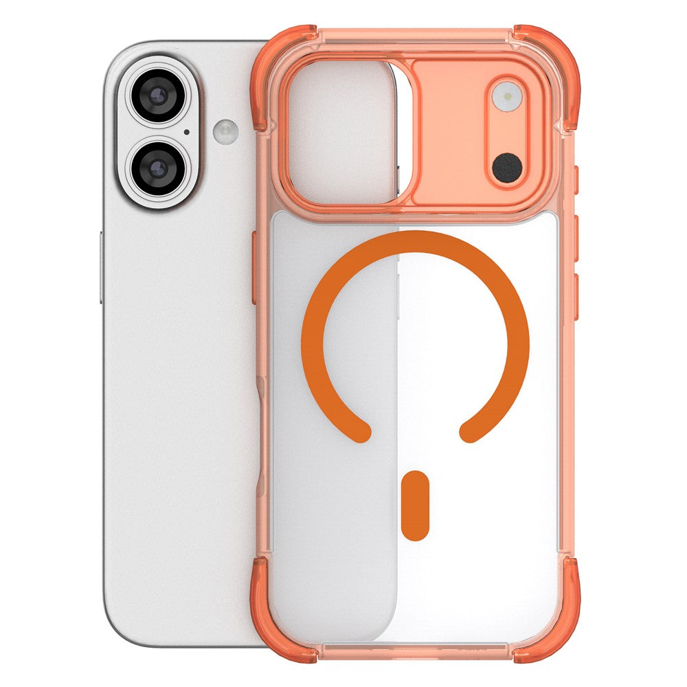 For iPhone 16 Magnetic Case Skin-touch PC + TPU Airbag Protection Phone Cover
