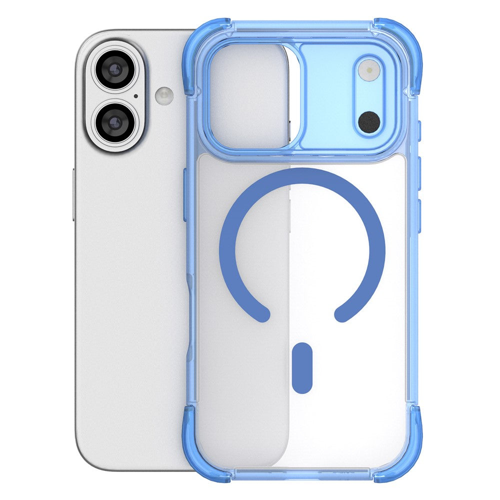 For iPhone 16 Magnetic Case Skin-touch PC + TPU Airbag Protection Phone Cover
