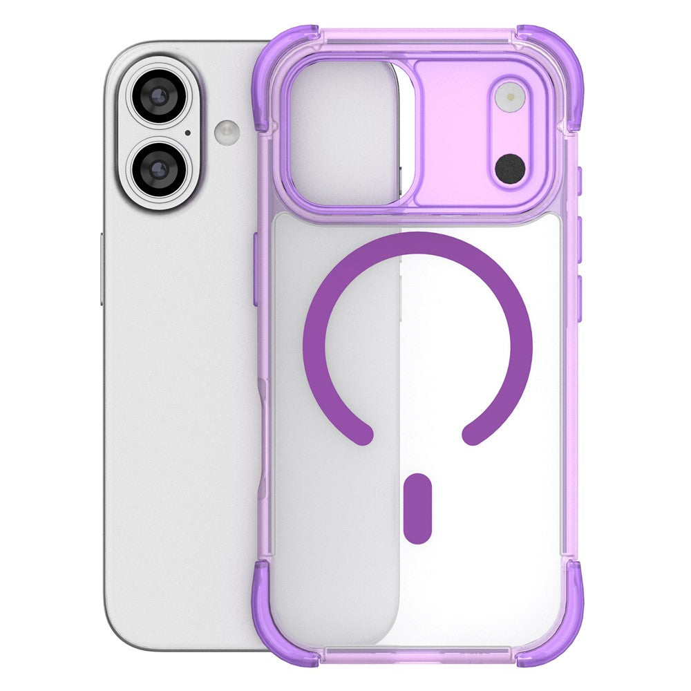 For iPhone 16 Magnetic Case Skin-touch PC + TPU Airbag Protection Phone Cover
