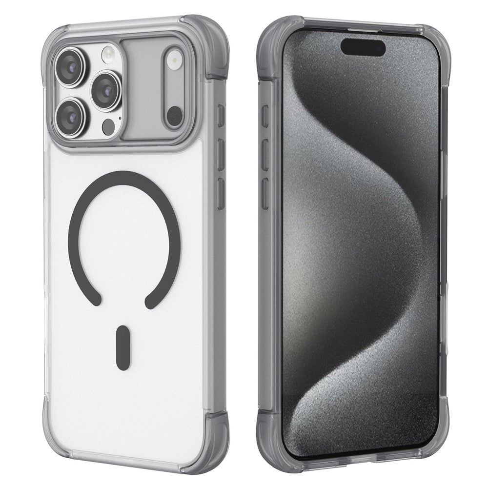For iPhone 16 Pro Magnetic Case Skin-touch PC + TPU Airbag Protection Phone Cover