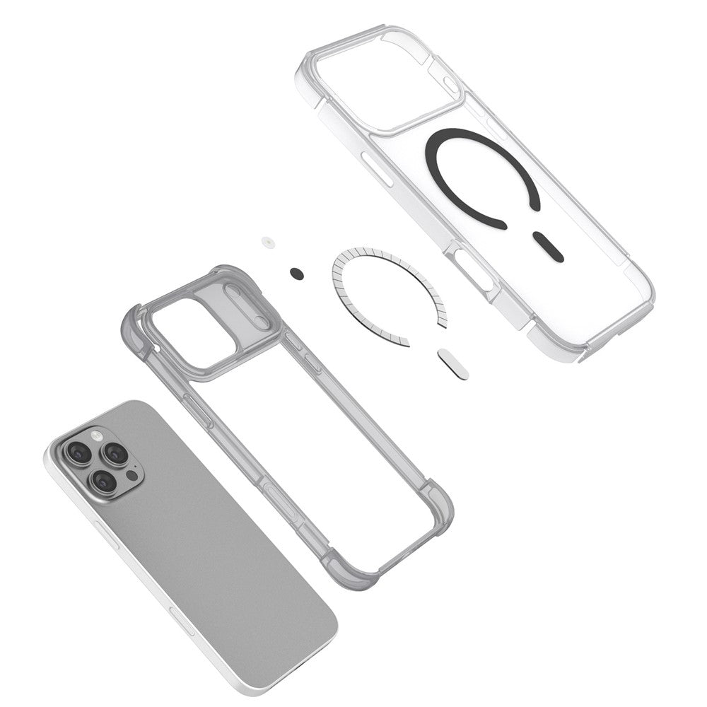 For iPhone 16 Pro Magnetic Case Skin-touch PC + TPU Airbag Protection Phone Cover