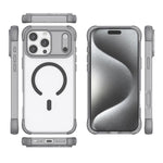 Til iPhone 16 Pro Max Magnetisk Cover Hud-venlig PC + TPU Airbag Beskyttende Telefoncover