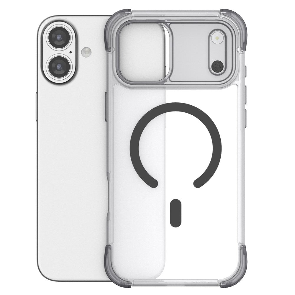 Til iPhone 16 Plus Magnetisk Cover Hudvenlig PC + TPU Airbag Beskyttende Telefoncover