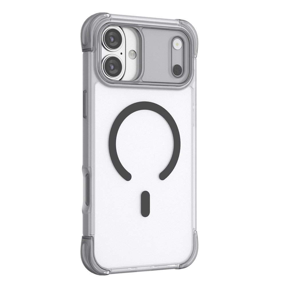 Til iPhone 16 Plus Magnetisk Cover Hudvenlig PC + TPU Airbag Beskyttende Telefoncover