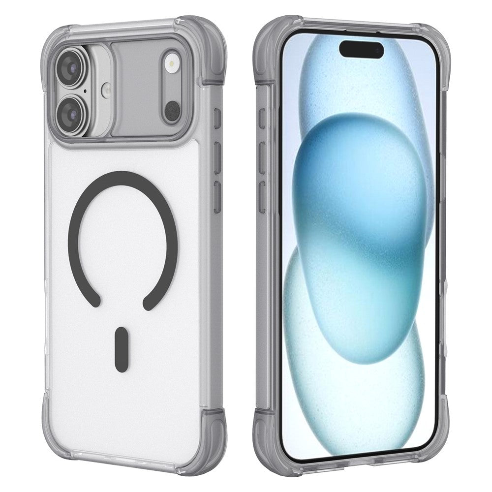 Til iPhone 16 Plus Magnetisk Cover Hudvenlig PC + TPU Airbag Beskyttende Telefoncover
