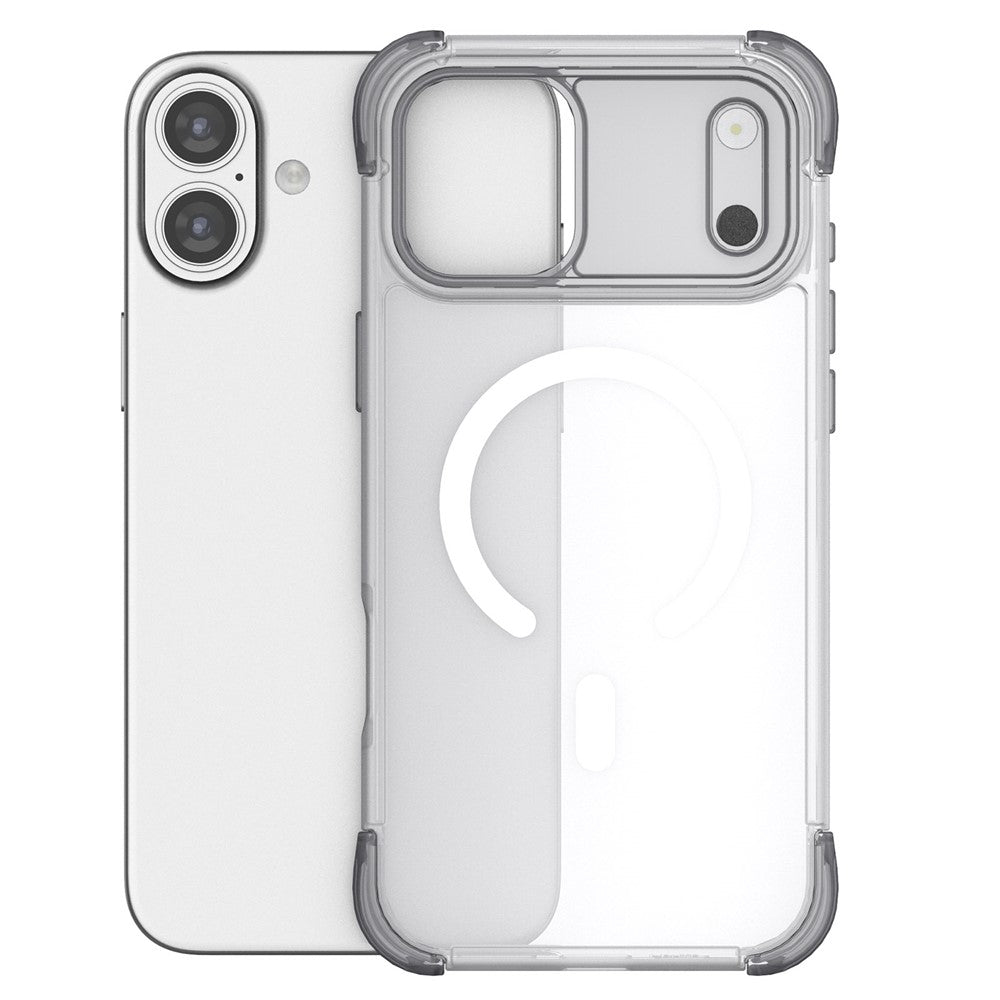 Til iPhone 16 Plus Magnetisk Cover Hudvenlig PC + TPU Airbag Beskyttende Telefoncover