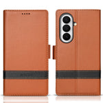 N.BEKUS P5-serien för Samsung Galaxy Z Fold7 5G plånboksfodral med tvåfärgade sömmar i PU-läder, stativ, mobilfodral