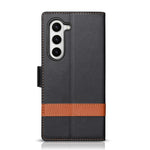 N.BEKUS P5 Series for Samsung Galaxy Z Fold6 5G Wallet Case Dual Color Stitching PU Leather Stand Phone Cover