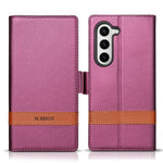 N.BEKUS P5 Series for Samsung Galaxy Z Fold6 5G Wallet Case Dual Color Stitching PU Leather Stand Phone Cover