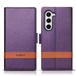 N.BEKUS P5 Series for Samsung Galaxy Z Fold6 5G Wallet Case Dual Color Stitching PU Leather Stand Phone Cover