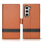 N.BEKUS P5 Series for Samsung Galaxy Z Fold6 5G Wallet Case Dual Color Stitching PU Leather Stand Phone Cover