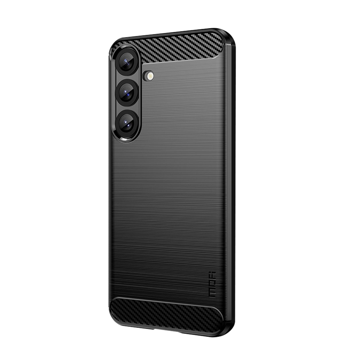 MOFI til Samsung Galaxy S26 FE Bagcover Børstet Tekstur Kulfiber Blød TPU-etui