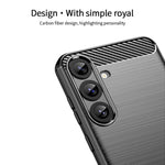MOFI til Samsung Galaxy S26 FE Bagcover Børstet Tekstur Kulfiber Blød TPU-etui