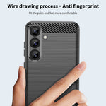 MOFI til Samsung Galaxy S26 FE Bagcover Børstet Tekstur Kulfiber Blød TPU-etui