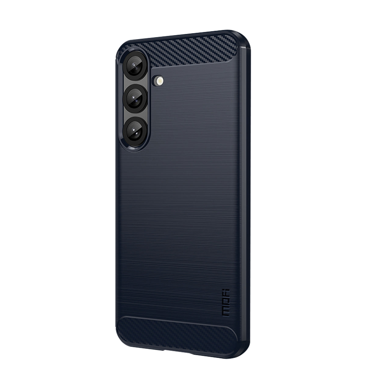 MOFI för Samsung Galaxy S26 FE Bakstycke Borstad Textur Kolfiber Mjukt TPU-skal