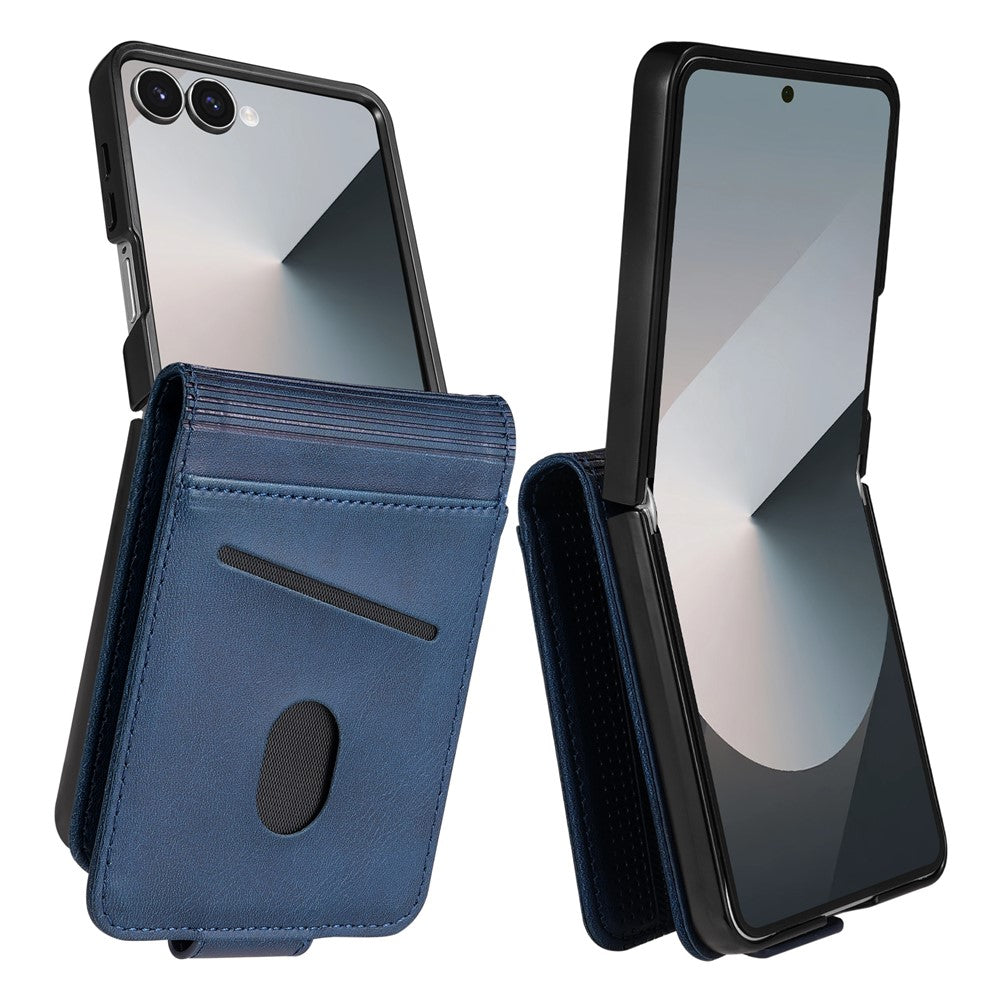 AZNS for Samsung Galaxy Z Flip8 Case Card Slots Cowhide Texture PU Leather Phone Cover