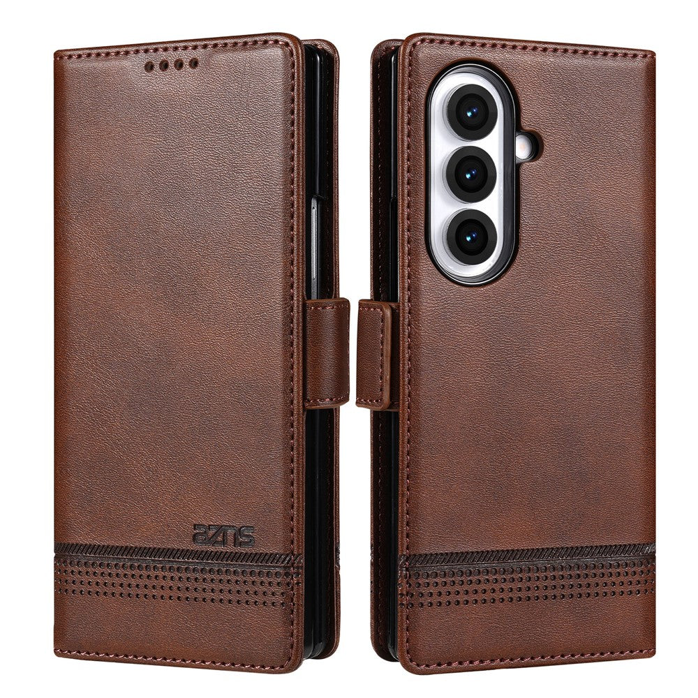 AZNS til Samsung Galaxy Z Fold8 Ultra Etui Kohud tekstur PU Læder Pung Telefoncover