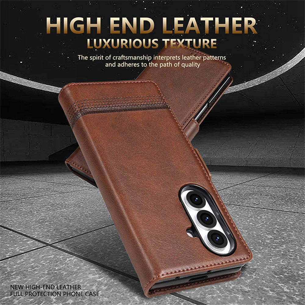AZNS til Samsung Galaxy Z Fold8 Ultra Etui Kohud tekstur PU Læder Pung Telefoncover