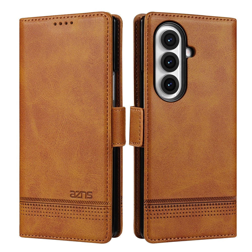 AZNS til Samsung Galaxy Z Fold8 Ultra Etui Kohud tekstur PU Læder Pung Telefoncover