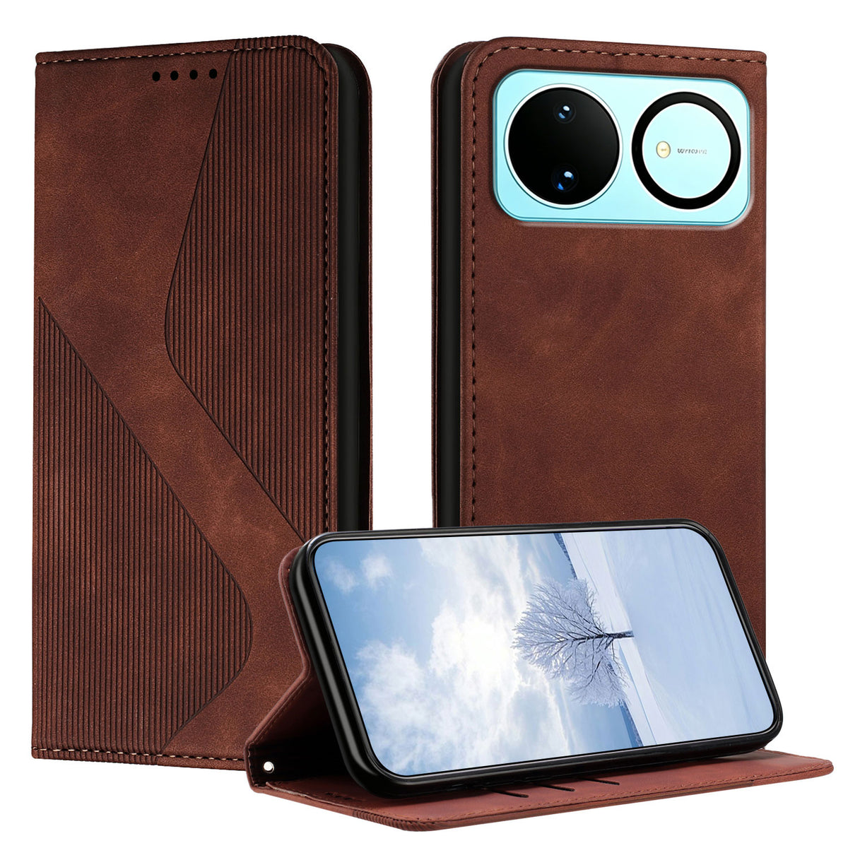 For Huawei nova 16 5G Phone Cover Skin-touch Feel Leather Wallet Case with Stand