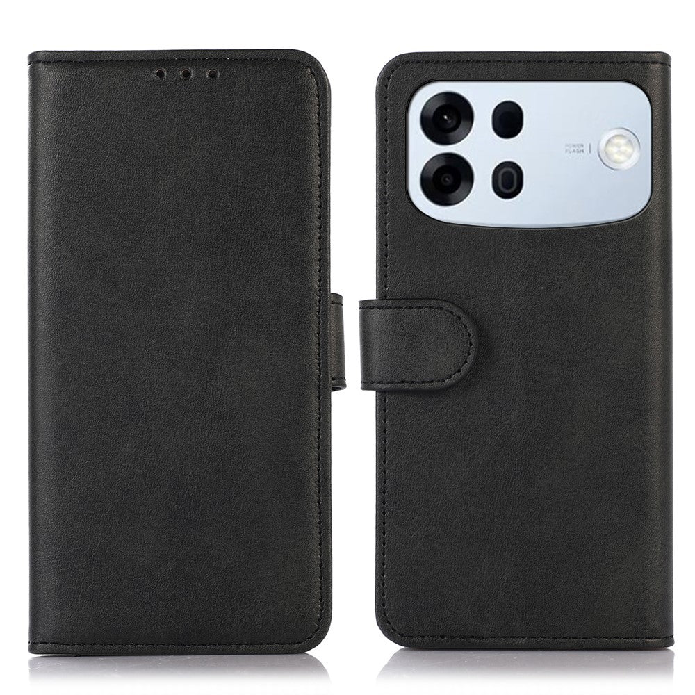 For Oppo A7 Pro Max 5G Case Cowhide Texture Leather Wallet Phone Cover with Stand