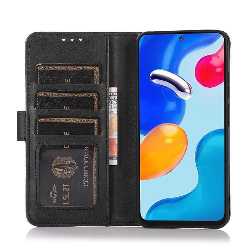 For Oppo A7 Pro Max 5G Case Cowhide Texture Leather Wallet Phone Cover with Stand