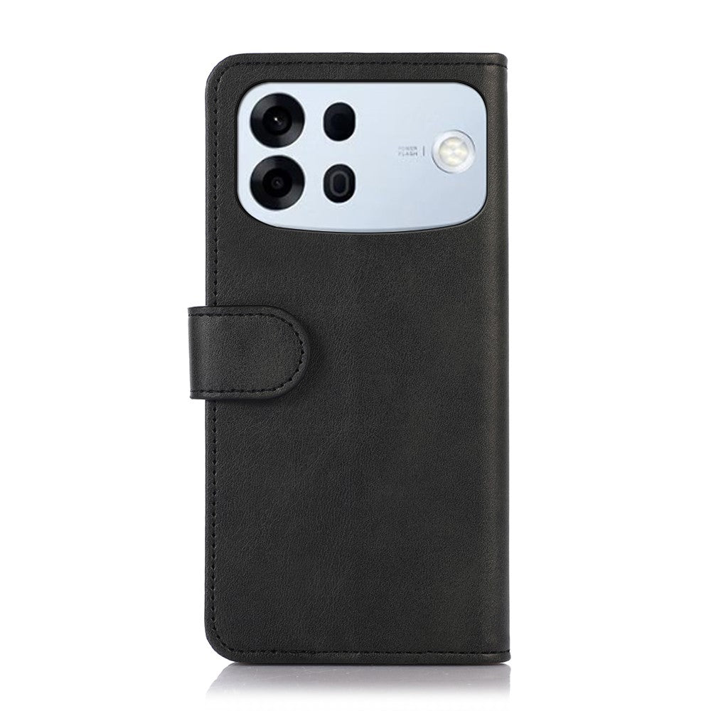 For Oppo A7 Pro Max 5G Case Cowhide Texture Leather Wallet Phone Cover with Stand