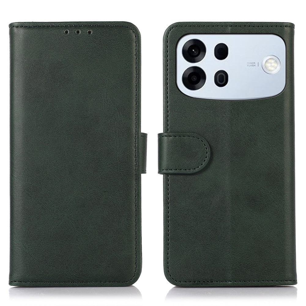 For Oppo A7 Pro Max 5G Case Cowhide Texture Leather Wallet Phone Cover with Stand