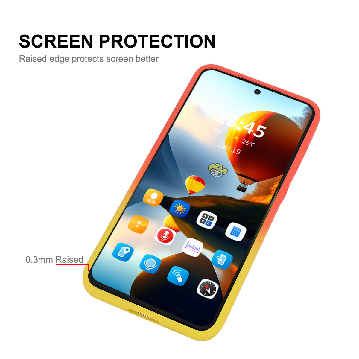 HAT PRINCE for Samsung Galaxy A27 5G Silicone Case ENAKY  Gradient Color Cover Compatible with MagSafe