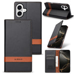 N.BEKUS P5-serie til iPhone 17 lædercover dobbeltfarvet syning RFID-blokerende pungtelefoncover