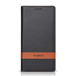 N.BEKUS P5 Series for iPhone 16 Leather Case Dual Color Stitching RFID Blocking Wallet Phone Cover