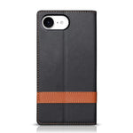 N.BEKUS P5 Series for iPhone 17e  /  16e Leather Case Dual Color Stitching RFID Blocking Wallet Phone Cover