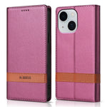 N.BEKUS P5 Series for iPhone 15 Leather Case Dual Color Stitching RFID Blocking Wallet Phone Cover