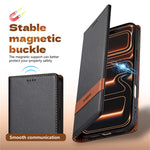N.BEKUS P5 Series til iPhone 16 Pro Max Lædercover Dual Color Stitching RFID-blokerende Wallet Telefoncover