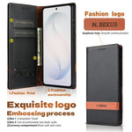 N.BEKUS P5-serie til Samsung Galaxy A57 5G lædercover med dobbeltsyning, RFID-blokerende pung og telefoncover