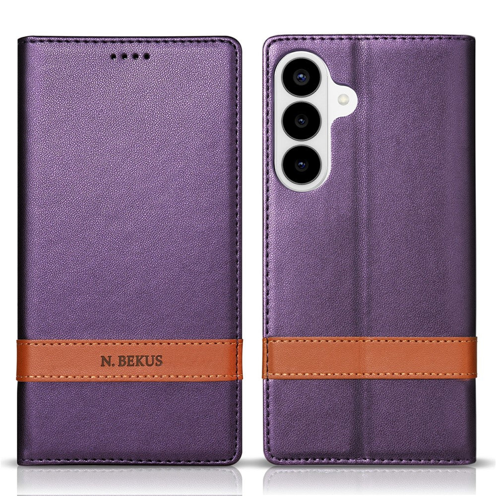 N.BEKUS P5-serie til Samsung Galaxy A57 5G lædercover med dobbeltsyning, RFID-blokerende pung og telefoncover