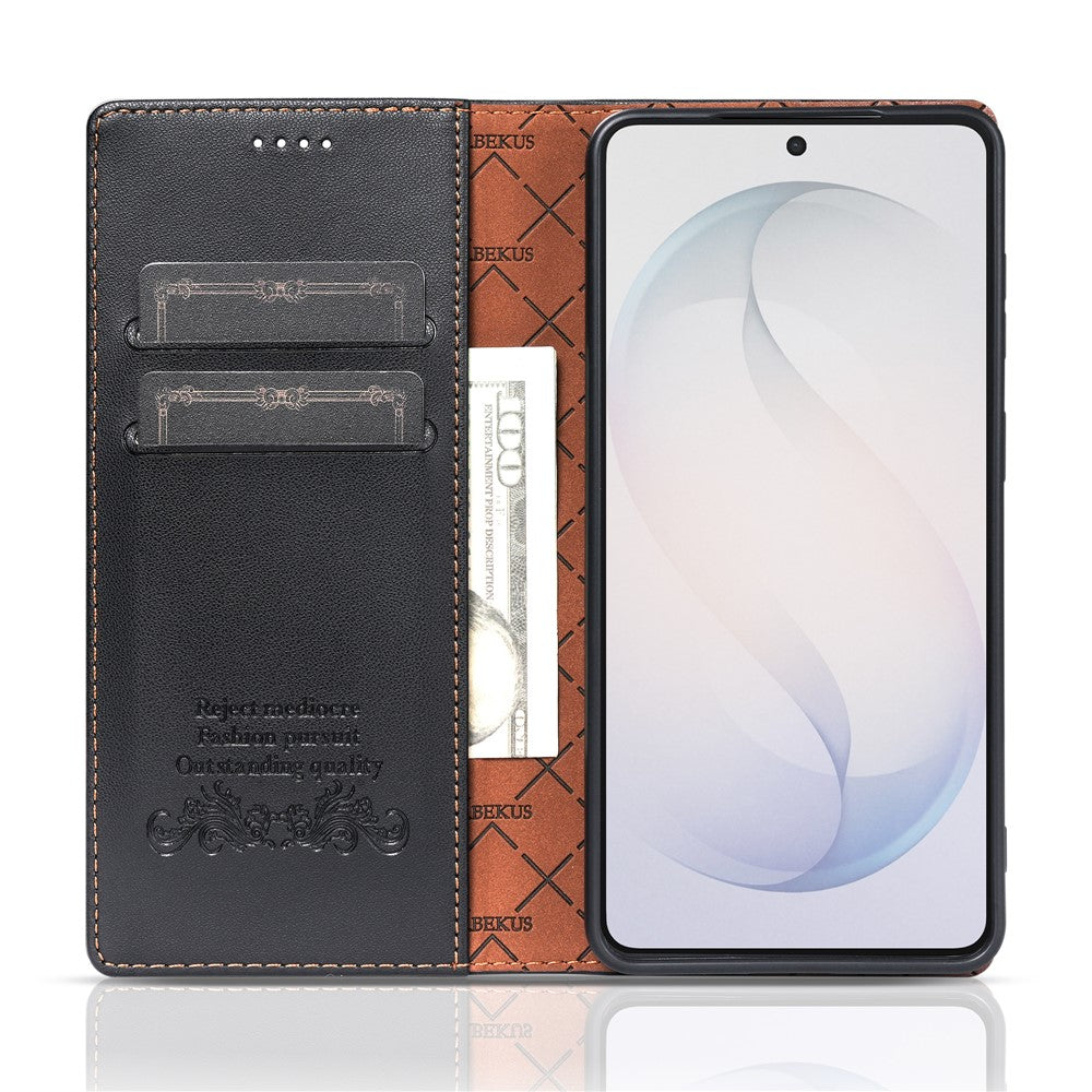 N.BEKUS P5 Series for Samsung Galaxy A36 5G  /  Galaxy A56 5G Leather Case Dual Color Stitching RFID Blocking Wallet Phone Cover