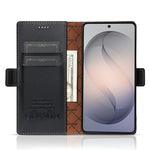 N.BEKUS P5-serien för Samsung Galaxy S24 Ultra Läderfodral med tvåfärgade sömmar, RFID-blockerande plånboksfodral