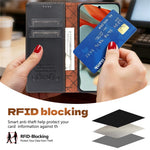 N.BEKUS P5 Series for Xiaomi 17T Leather Case Dual Color Stitching RFID Blocking Wallet Phone Cover