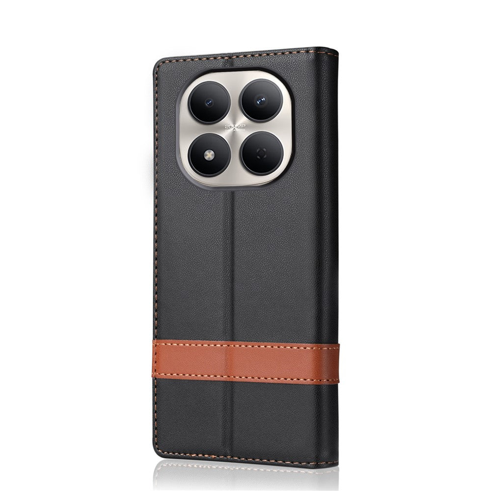 N.BEKUS P5 Series for Xiaomi Redmi Note 15 Pro 5G (Global) Leather Case Dual Color Stitching RFID Blocking Wallet Phone Cover
