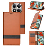N.BEKUS P5 Series for Xiaomi Redmi Note 15 Pro 5G (Global) Leather Case Dual Color Stitching RFID Blocking Wallet Phone Cover