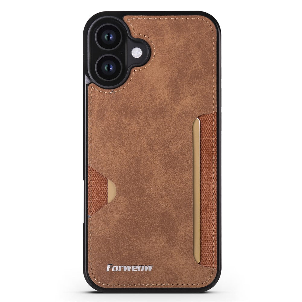 FORWENW F5-serie til iPhone 17-etui Kortholder i læder+TPU