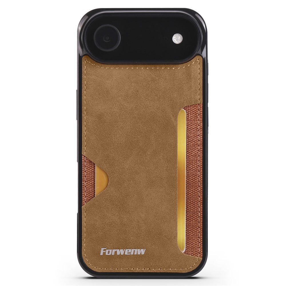 FORWENW F5 Series For iPhone Air Case Card Holder Leather+TPU Phone Case