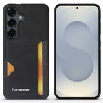 FORWENW F5 Series For Samsung Galaxy S26 FE Case Card Holder Leather+TPU Phone Case