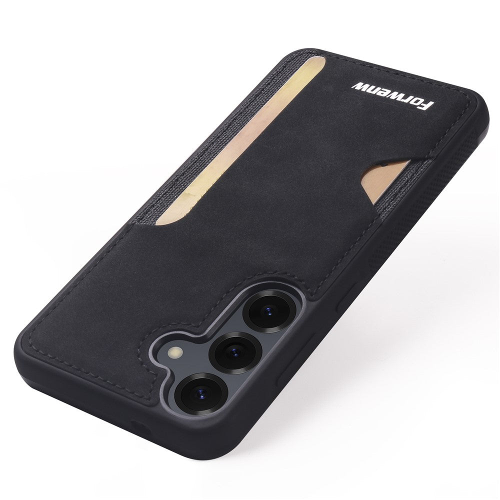 FORWENW F5 Series For Samsung Galaxy S26 FE Case Card Holder Leather+TPU Phone Case