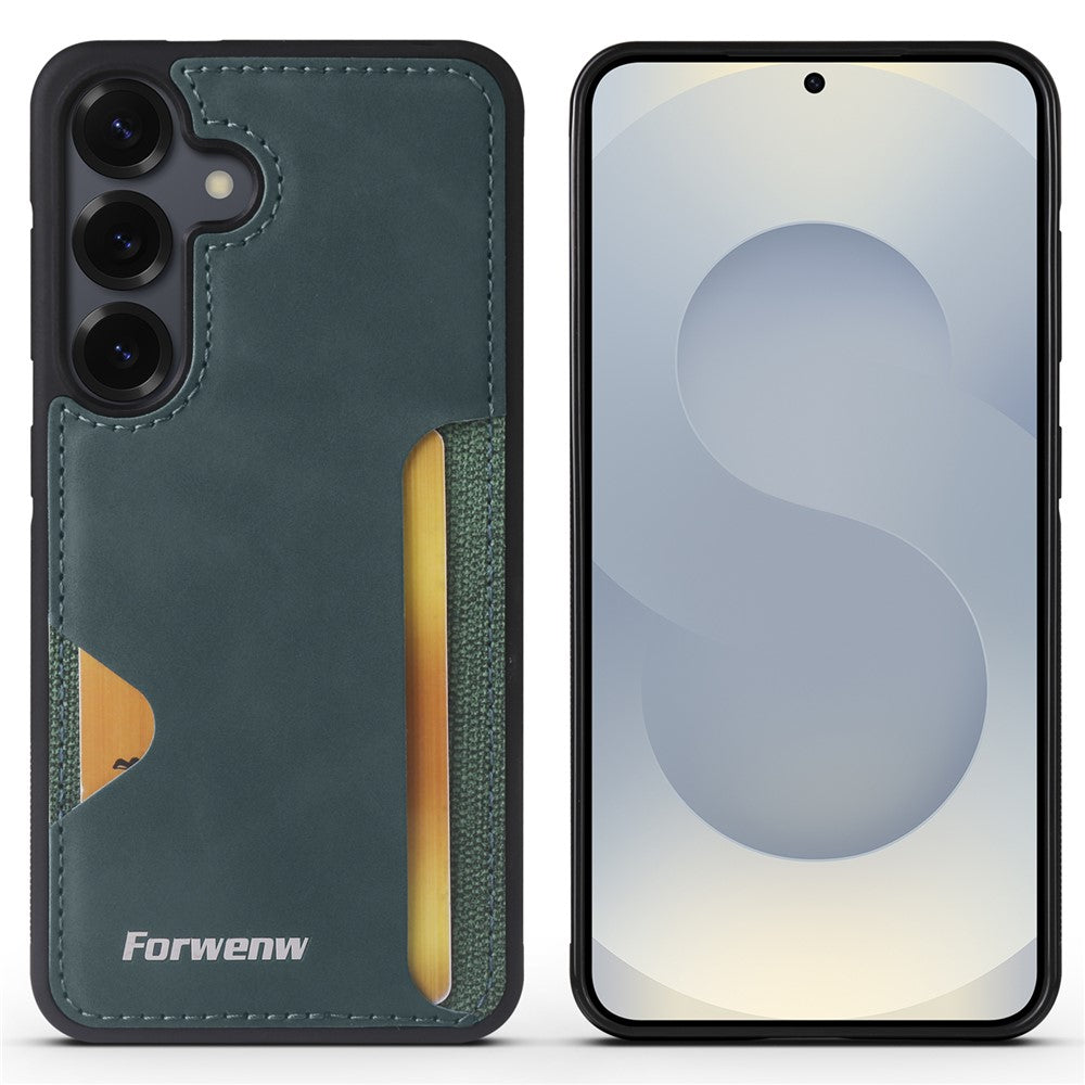 FORWENW F5 Series For Samsung Galaxy S26 FE Case Card Holder Leather+TPU Phone Case