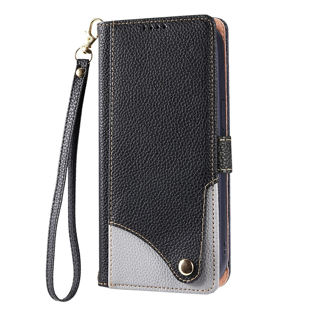 For Honor 400 Pro 5G (Global) Leather Case with Wrist Strap and Shoulder Strap Dual Color Multi Card Slots Phone Cover