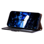For Honor Magic8 5G Leather Case with Wrist Strap and Shoulder Strap Dual Color Multi Card Slots Phone Cover