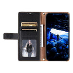 For Honor Magic8 Pro 5G Leather Case with Wrist Strap and Shoulder Strap Dual Color Multi Card Slots Phone Cover