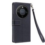 For Honor X70 5G  /  X9d 5G  /  Magic8 Lite 5G Leather Case with Wrist Strap and Shoulder Strap Dual Color Multi Card Slots Phone Cover